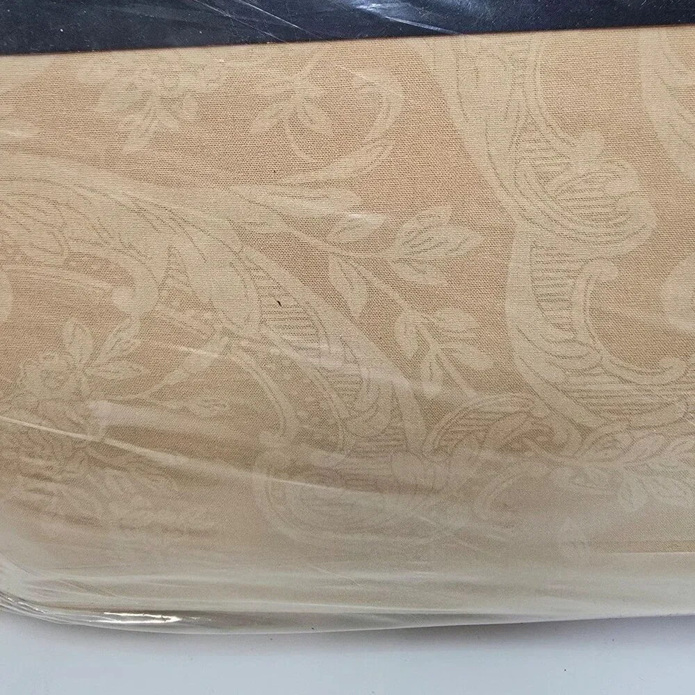 Vintage Ralph Lauren Full Sheet Set Avery Cafe Beige Paisley Floral